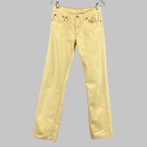Lucky Brand Yellow Lower Rise Straight Leg Jeans 4
